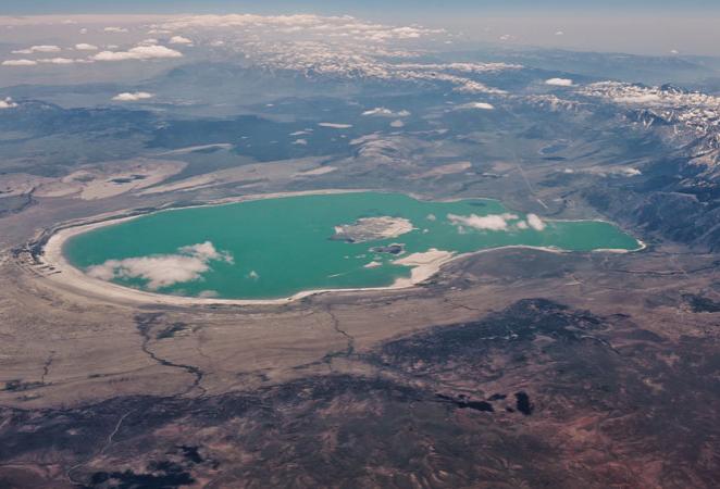 Vista aerea de una laguna